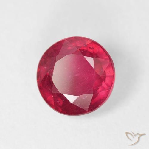 1.20 ct Red Ruby Stone, Natural Ruby in Round Facet Shape for Sale