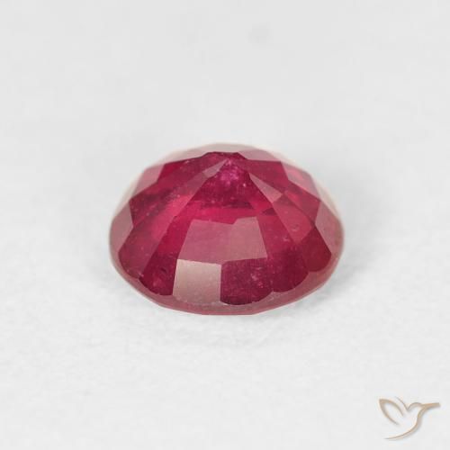 Ruby Gemstone in 6 mm (calibrated) Size for Sale, Ruby Stone in Medium Red Color