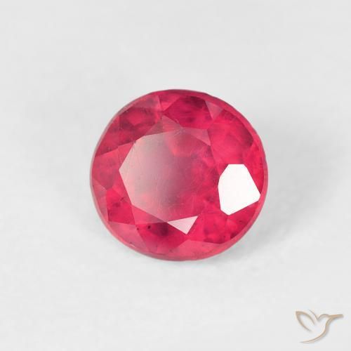 1.06 ct Pink Ruby Stone, Natural Ruby in Round Facet Shape for Sale