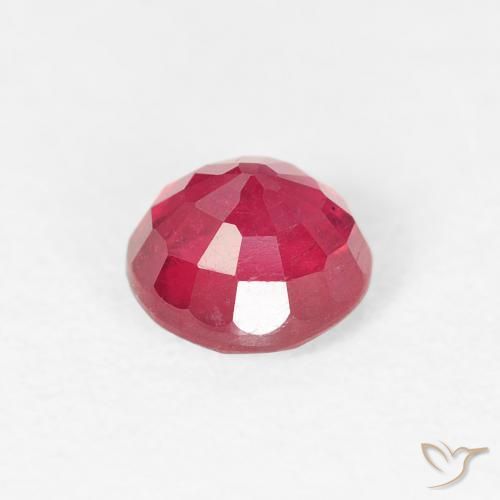 Ruby Gemstone in 5.5 mm (calibrated) Size for Sale, Ruby Stone in Jam Red Color