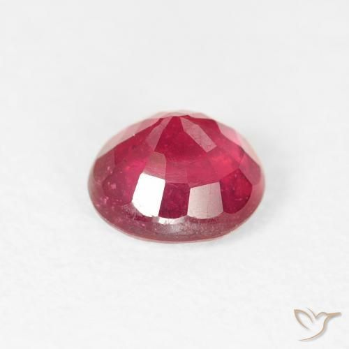 Ruby Gemstone in 5.5 mm (calibrated) Size for Sale, Ruby Stone in Intense Pink Color