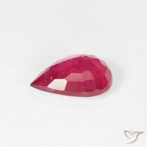 Ruby Gemstone in 7 x 5 mm (calibrated) Size for Sale, Ruby Stone in Medium Red Color