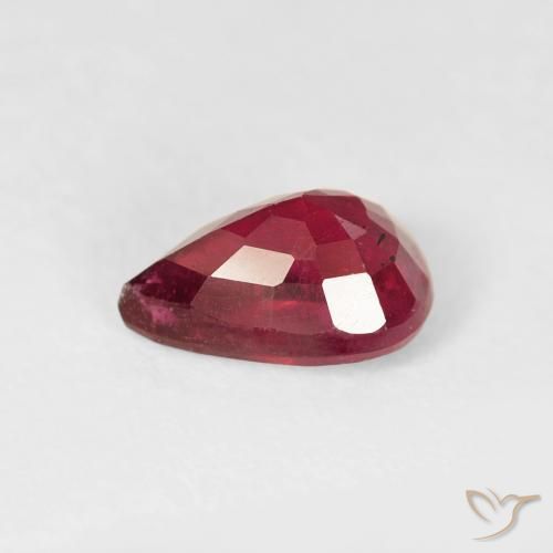 Ruby Gemstone in 7 x 5 mm (calibrated) Size for Sale, Ruby Stone in Medium Red Color