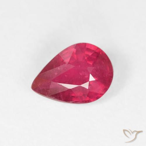 0.86ct Natural Deep Crimson Ruby, Pear Shape, VS-SI