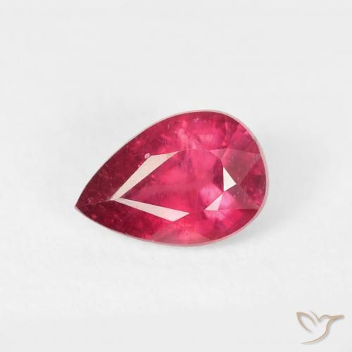 0.94ct Natural Deep Crimson Ruby, Pear Shape, VS-SI