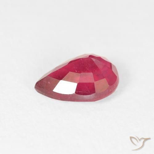 Ruby Gemstone in 7 x 5 mm (calibrated) Size for Sale, Ruby Stone in Reddish Pink Color