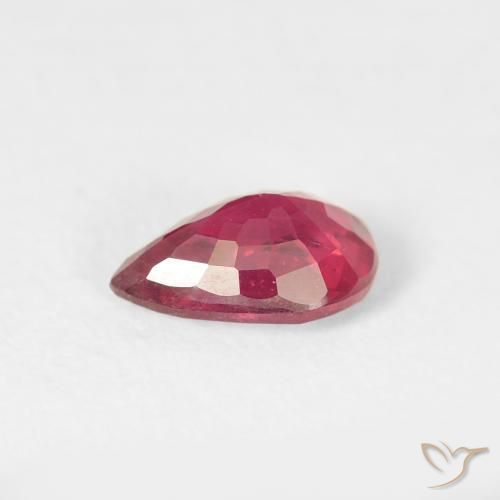 Ruby Gemstone in 6.8 x 4.8 mm Size for Sale, Ruby Stone in Reddish Pink Color