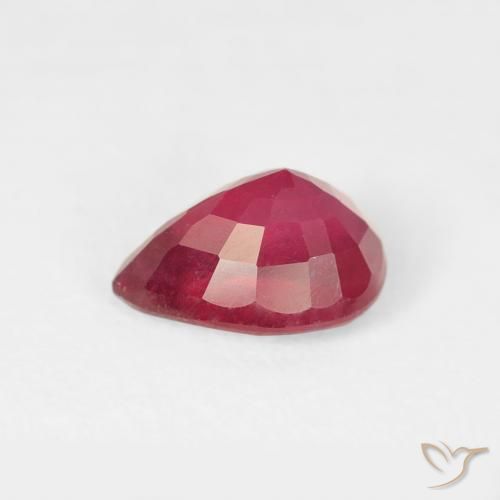 Ruby Gemstone in 7 x 5 mm (calibrated) Size for Sale, Ruby Stone in Reddish Pink Color