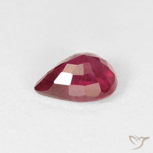 Ruby Gemstone in 7 x 5 mm (calibrated) Size for Sale, Ruby Stone in Medium Red Color