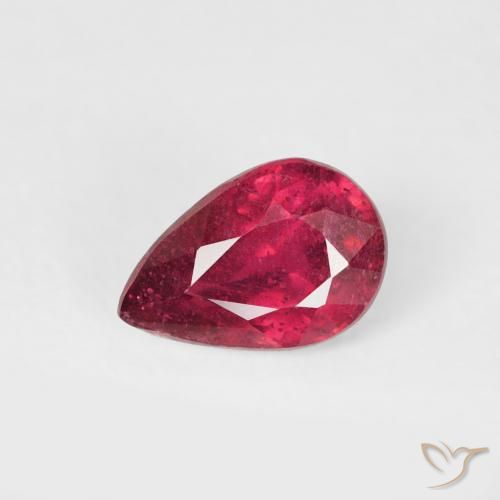 0.51ct Natural Deep Crimson Ruby, Pear Shape, VS-SI