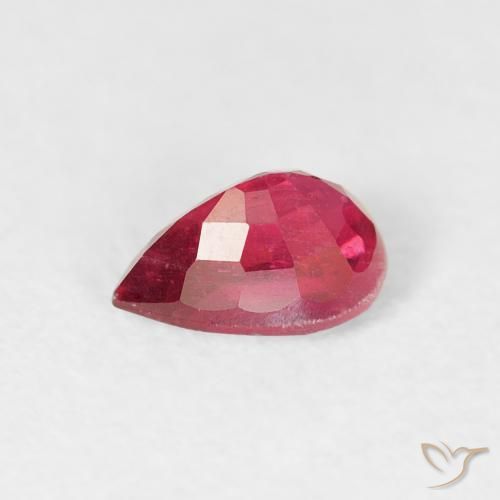 Ruby Gemstone in 6.3 x 4.3 mm Size for Sale, Ruby Stone in Deep Crimson Color