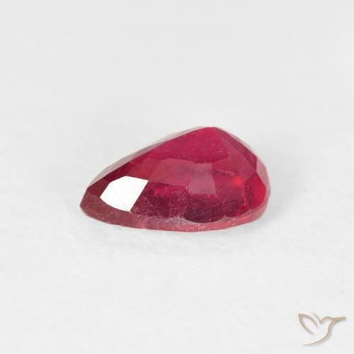 Ruby Gemstone in 6.4 x 4.7 mm Size for Sale, Ruby Stone in Medium Red Color