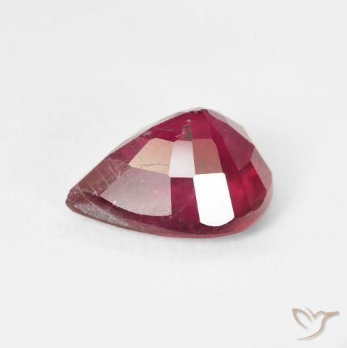 Ruby Gemstone in 9.4 x 7.1 mm Size for Sale, Ruby Stone in Pinkish Red Color