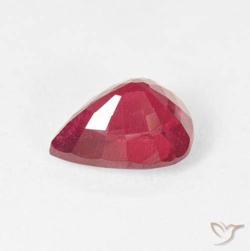Ruby Gemstone in 9 x 7 mm (calibrated) Size for Sale, Ruby Stone in Medium Red Color