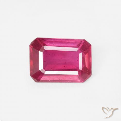 1.16ct Natural Light Red Ruby, Emerald Cut, VS