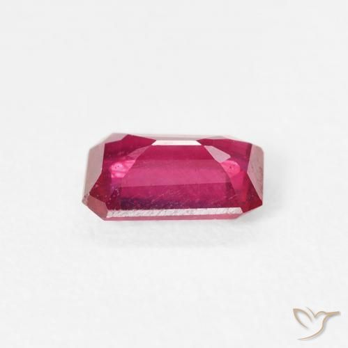 Ruby Gemstone in 7 x 5 mm (calibrated) Size for Sale, Ruby Stone in Light Red Color