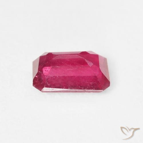 Ruby Gemstone in 7 x 5 mm (calibrated) Size for Sale, Ruby Stone in Reddish Pink Color