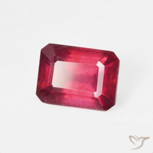 1.56 ct Red Ruby Stone, Natural Ruby in Octagon Step Cut Shape for Sale