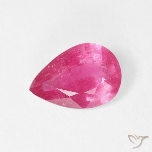1.24ct Natural Pinkish Red Ruby, Pear Shape, VS