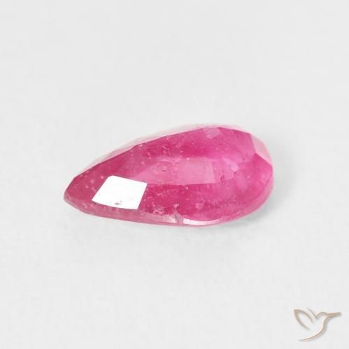 Ruby Gemstone in 8.3 x 5.7 mm Size for Sale, Ruby Stone in Pinkish Red Color