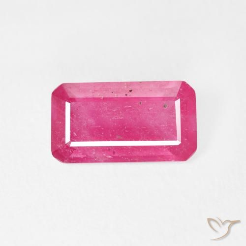 2.69ct Natural Pinkish Red Ruby, Emerald Cut, VS