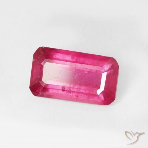 2.38 ct Red Ruby Stone, Natural Ruby in Octagon Step Cut Shape for Sale