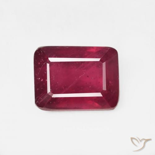 2.82ct Natural Blood Red Ruby, Emerald Cut, VS