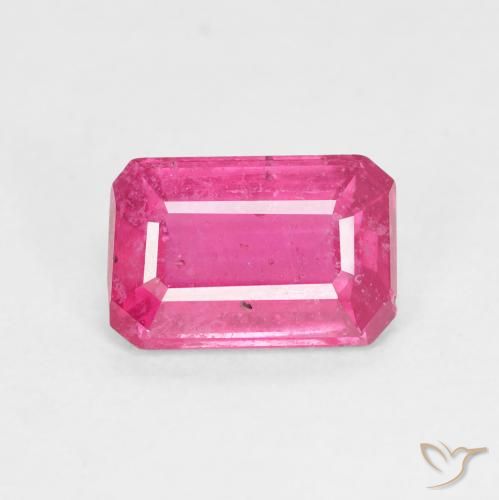 2.28ct Natural Hot Pink Ruby, Emerald Cut, VS-SI