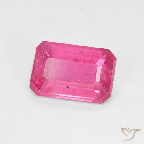 2.28 ct Pink Ruby Stone, Natural Ruby in Octagon Step Cut Shape for Sale