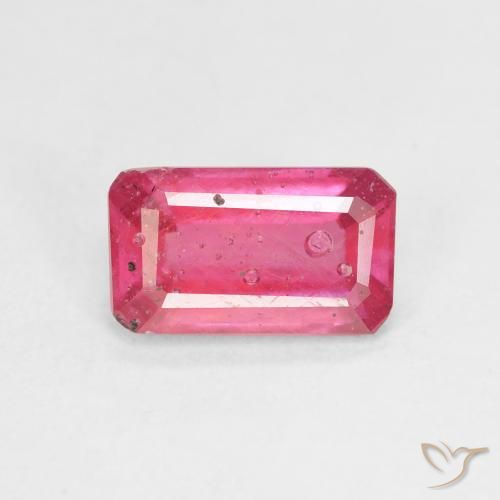 2.66ct Natural Magenta Pink Ruby, Emerald Cut, VS-SI