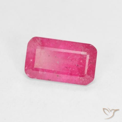 2.49 ct Pink Ruby Stone, Natural Ruby in Octagon Step Cut Shape for Sale
