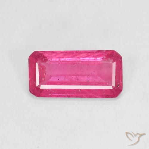 2.95ct Natural Hot Pink Ruby, Emerald Cut, VS-SI