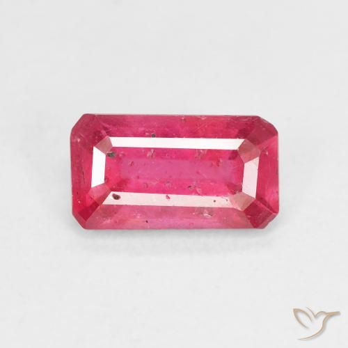 1.92ct Natural Hot Pink Ruby, Emerald Cut, VS-SI