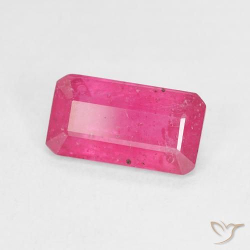 2.80 ct Pink Ruby Stone, Natural Ruby in Octagon Step Cut Shape for Sale