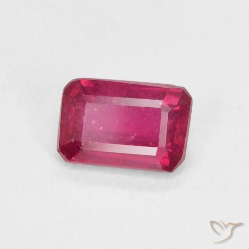 0.82 ct Pink Ruby Stone, Natural Ruby in Octagon Step Cut Shape for Sale