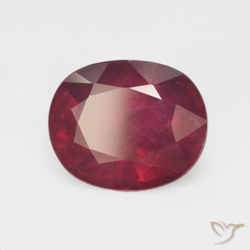 8.24 ct Red Ruby Stone, Natural Ruby in Oval Facet Shape for Sale