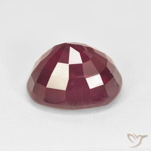 Ruby Gemstone in 12 x 10 mm (calibrated) Size for Sale, Ruby Stone in Dark Red Color