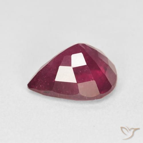 Ruby Gemstone in 10.8 x 8.7 mm Size for Sale, Ruby Stone in Pinkish Red Color