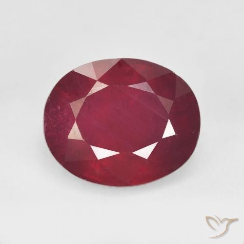 6.82ct Natural Deep Red Ruby, Oval, VS