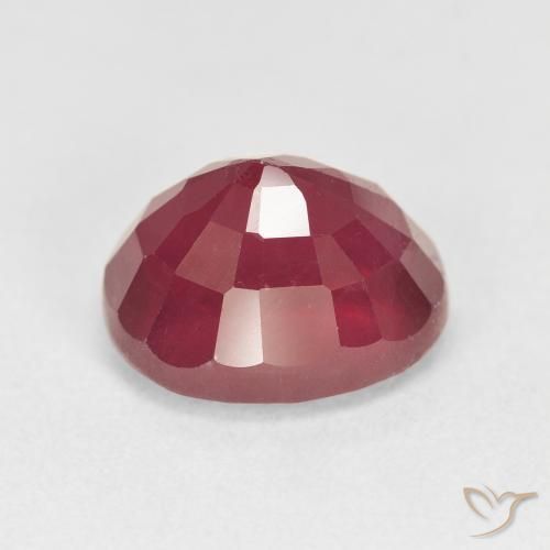 Ruby Gemstone in 11 x 9 mm (calibrated) Size for Sale, Ruby Stone in Deep Red Color