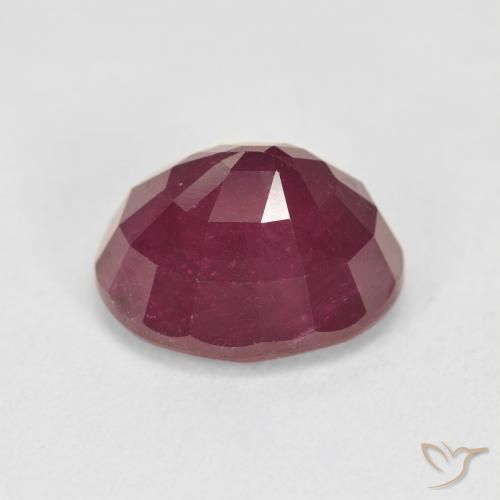 Ruby Gemstone in 11 x 9 mm (calibrated) Size for Sale, Ruby Stone in Dark Red Color