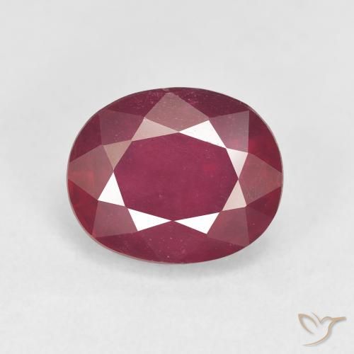 5.93ct Natural Dark Red Ruby, Oval, VS