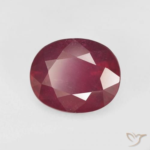 5.93 ct Red Ruby Stone, Natural Ruby in Oval Facet Shape for Sale