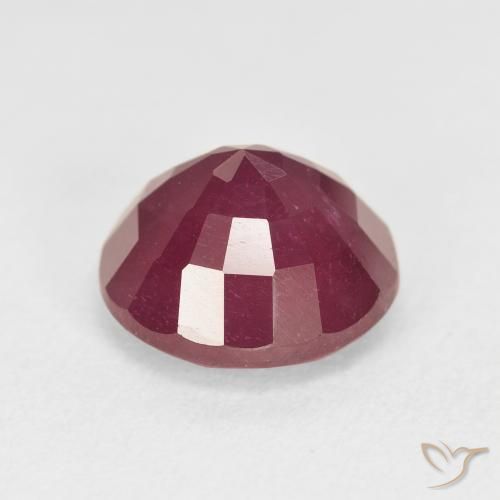Ruby Gemstone in 10 mm (calibrated) Size for Sale, Ruby Stone in Wine Red Color