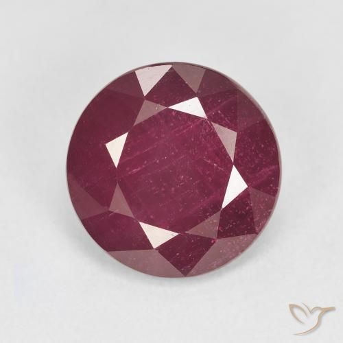 6.24ct Natural Wine Red Ruby, Round, VS