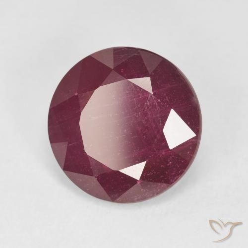 6.24 ct Red Ruby Stone, Natural Ruby in Round Facet Shape for Sale