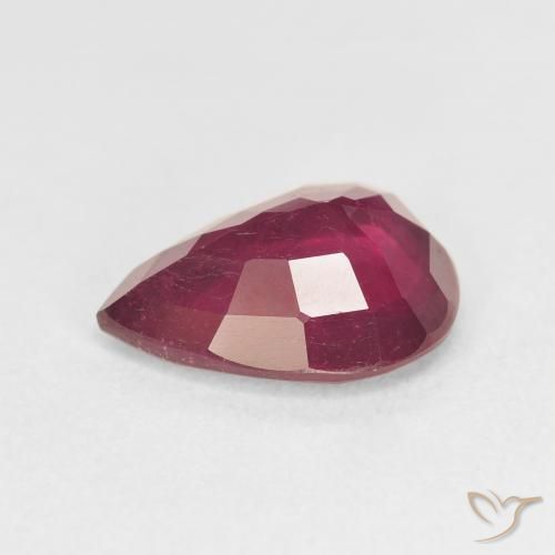 Ruby Gemstone in 11.9 x 9.3 mm Size for Sale, Ruby Stone in Deep Red Color