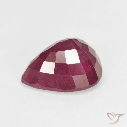 Ruby Gemstone in 12 x 10 mm (calibrated) Size for Sale, Ruby Stone in Deep Red Color