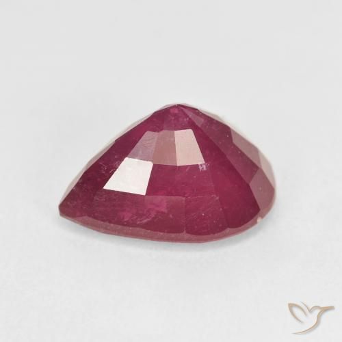 Ruby Gemstone in 12.1 x 9.6 mm Size for Sale, Ruby Stone in Pinkish Red Color