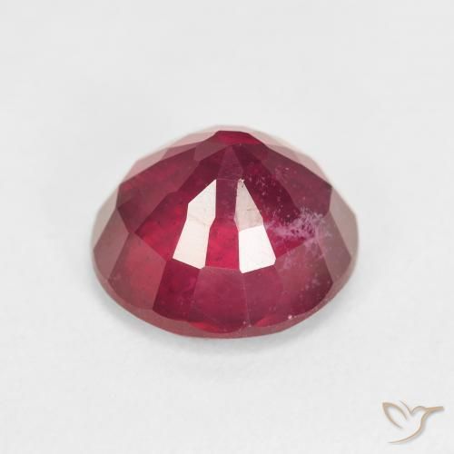 Ruby Gemstone in 10 mm (calibrated) Size for Sale, Ruby Stone in Medium Red Color